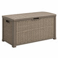 Aufbewahrungsbox 120 x 55 x 60 cm Kunststoff Taupe für Außenbereich mit Deckel