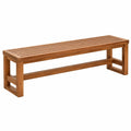 Gartenbank 150 x 35 x 45 cm aus Holz Braun mit Lattenfläche