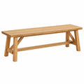 Gartenbank 180 x 40 x 45 cm Holz Natur mit verstärktem Gestell